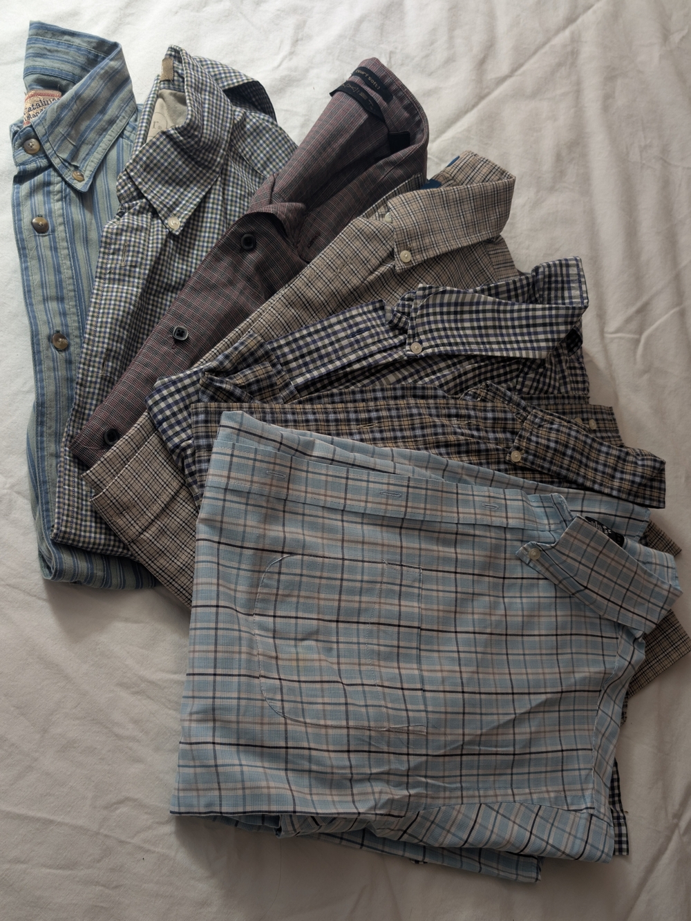 Bundle Men's Plaid Short Sleeve Button-Up Front Pocket Shirts